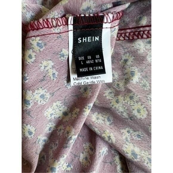 SHEIN Red Floral Dress Dress size L - Picture 4 of 6